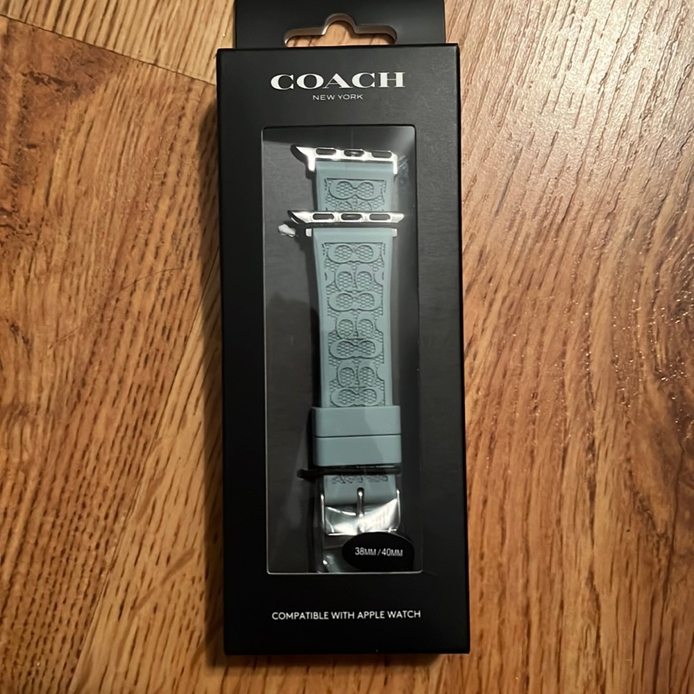 Coach Apple Watch Band Light Blue